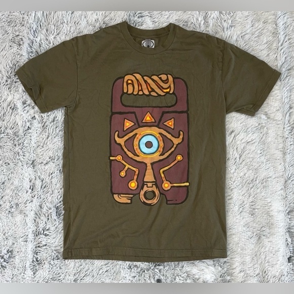 Nintendo Zelda Breath Of The Wild Sheikah Slate Logo Men’s Tee Shirt Sz Medium - Picture 1 of 5